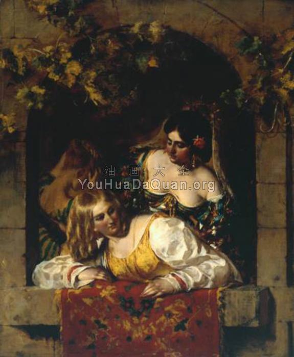 Window in Venice during a Festa - 威廉·埃蒂